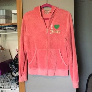 Pink terry cloth juicy couture hoodie